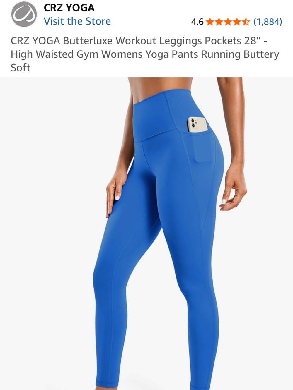 CRZ Yoga Blue Leggings BRAND NEW